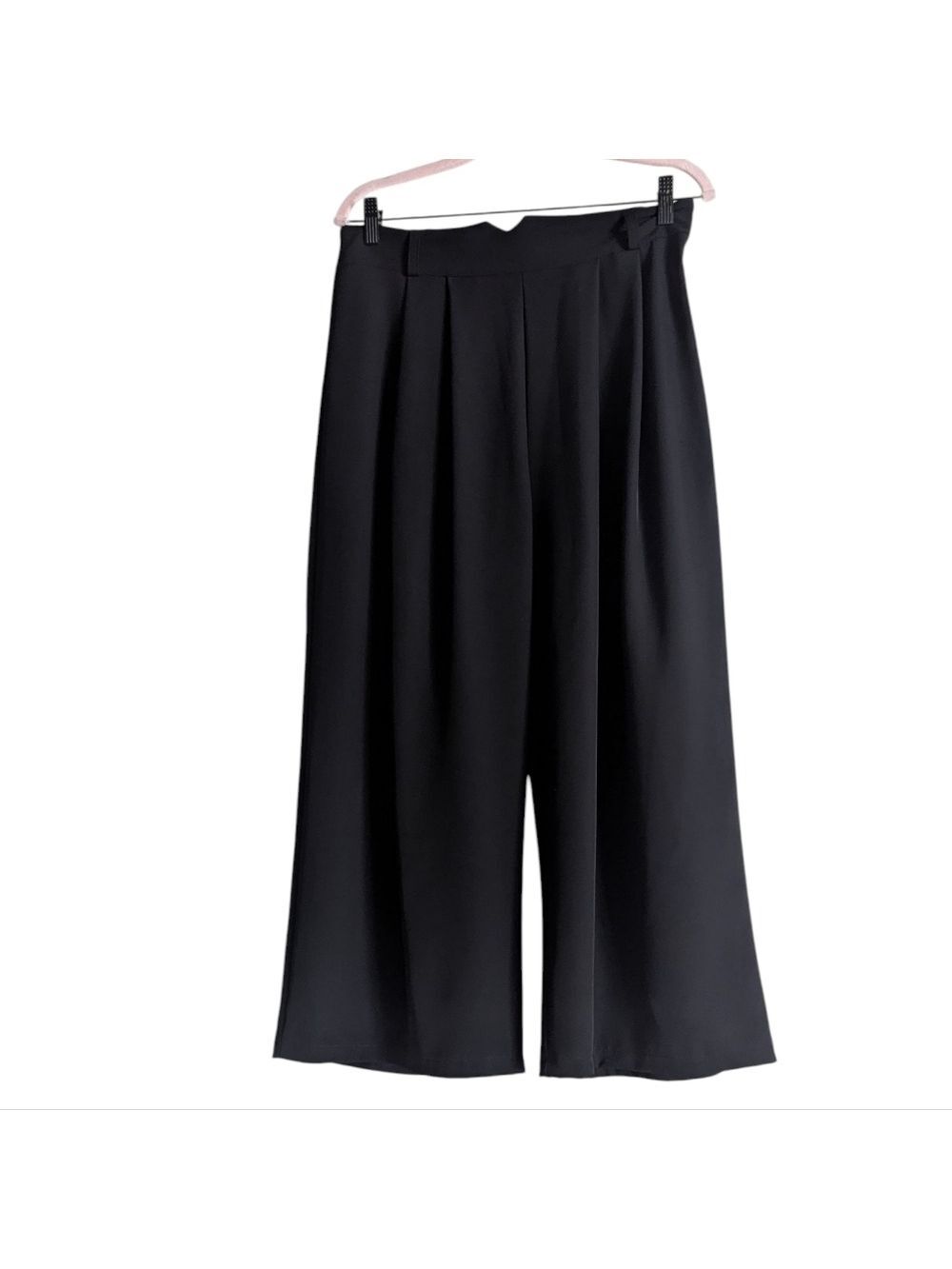 GAUDI Wherever Classic Black Wide-Leg Cropped Pants